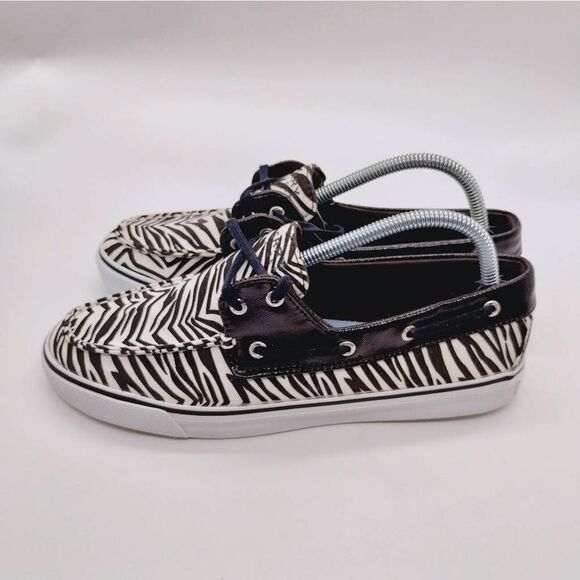Sperry Top Sider Zebra Print Boat Shoes Womens Size‎ 9.5 M Sperry Casual Shoes - Picture 2 of 8